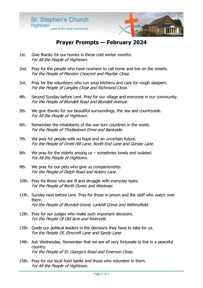 Prayer Prompts