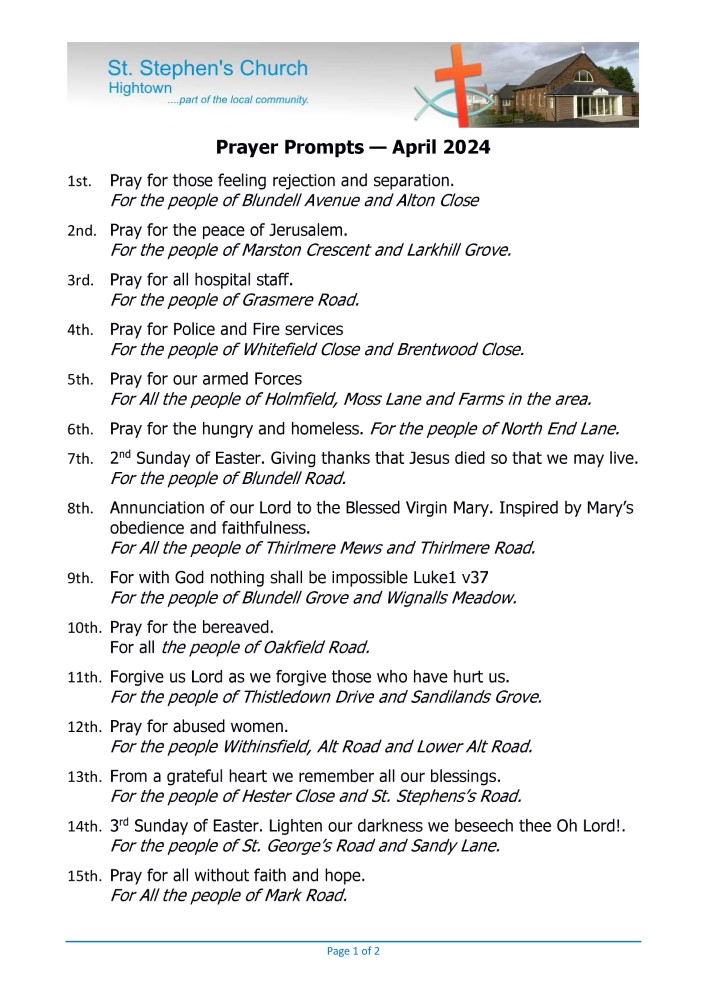 Prayer Prompts