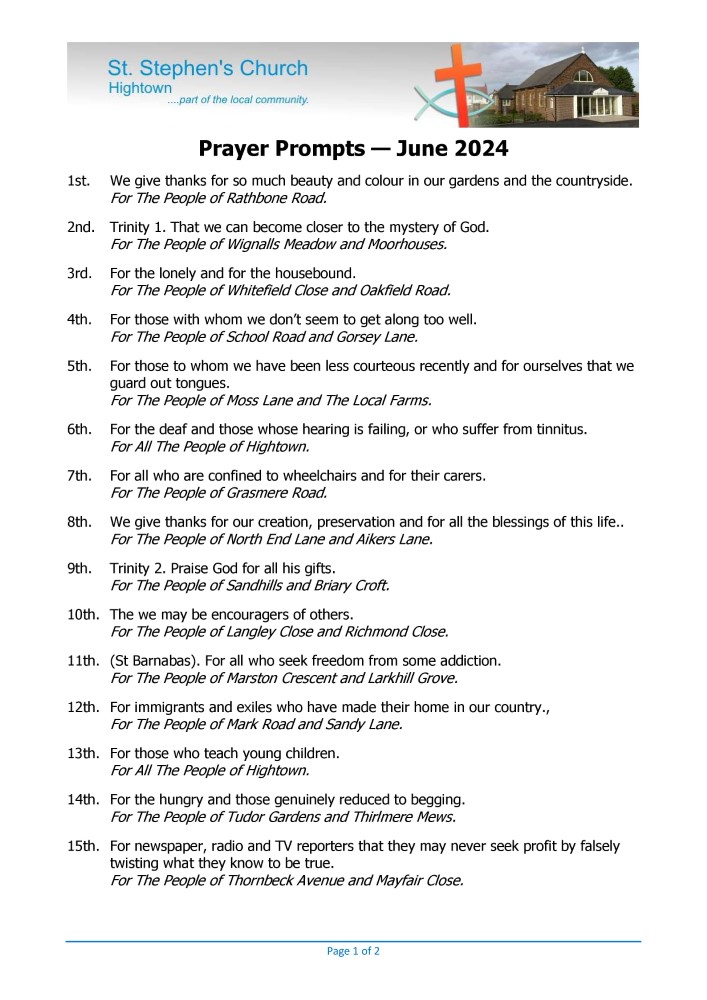 Prayer Prompts