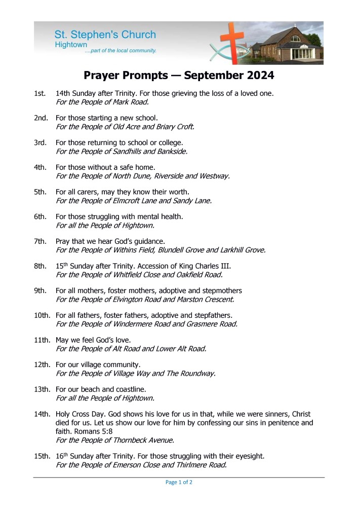 Prayer Prompts