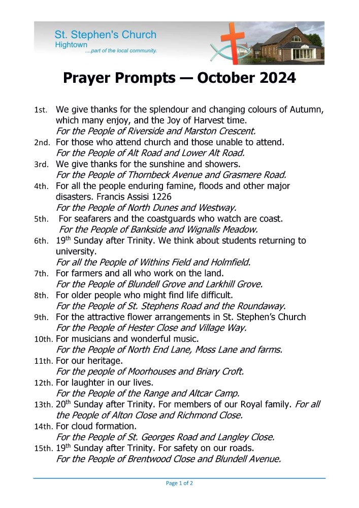 Prayer Prompts